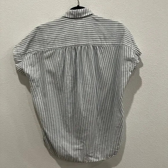 Madewell Central Shirt in Stripe Size Xs Button-Down Shirt Preppy Casual Office - Picture 5 of 7